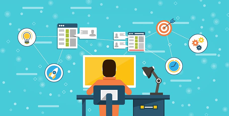 business background illustration people