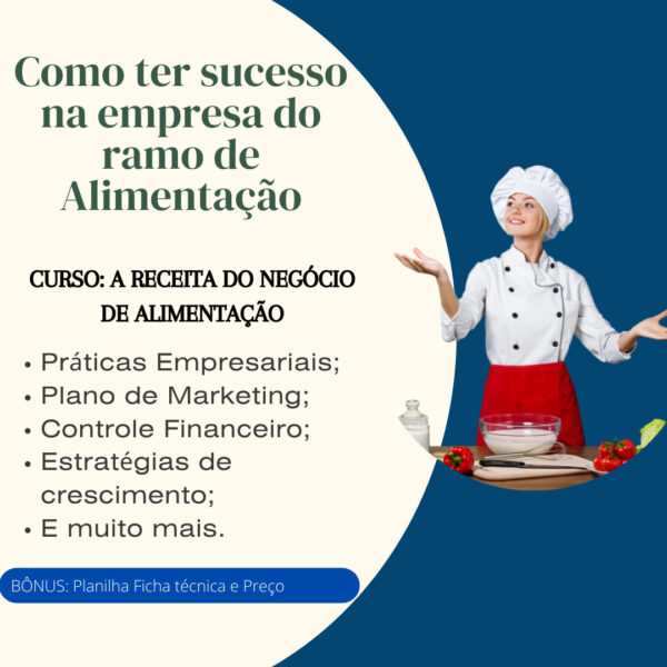 CUrso a receita do negocio de alimentação