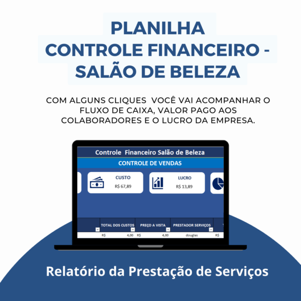 Planilha Gestão financeira salão de beleza